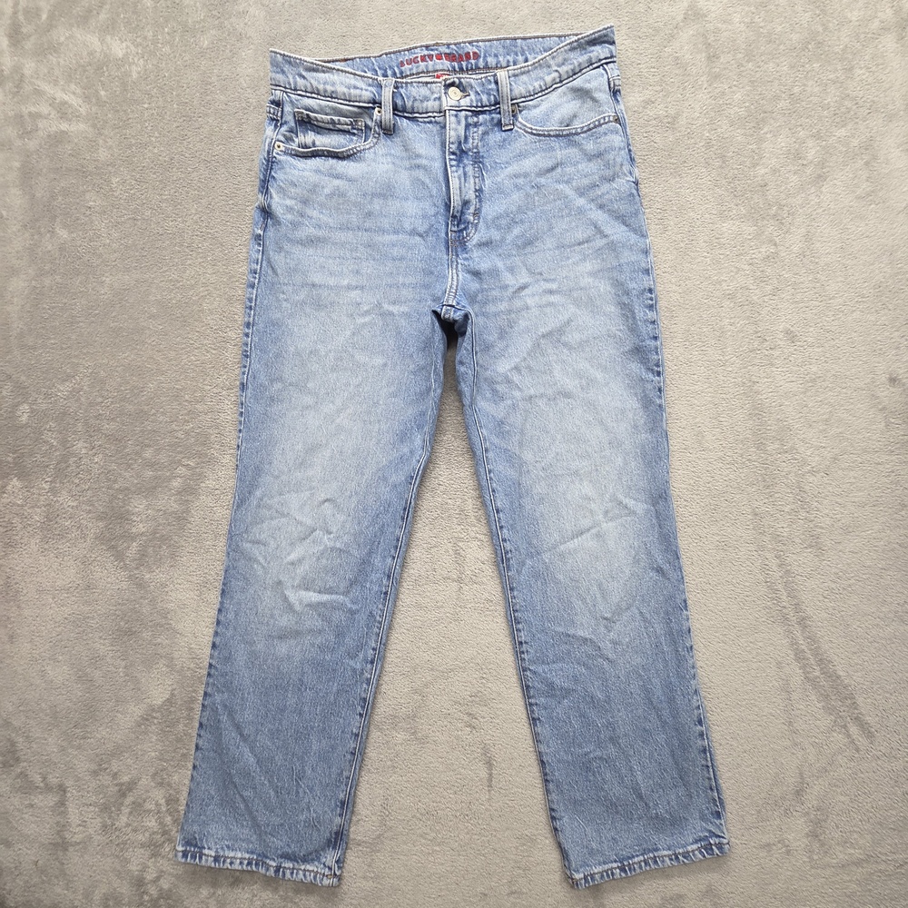 Lucky Brand Jeans Womens 10 Blue Light Wash Zoe High Rise Straight Denim